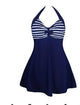 Womens Sexy Halter Floral Print Swimwear Tankini Swimdress