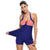 Womens Sexy Halter Floral Print Swimwear Tankini Swimdress