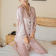 Womens Two Piece Set Silk Loungewear