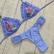 Embroidery Floral Print Bikini Suits Woman New Swimwear