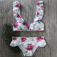 Women Swimsuit Ruffle Shoulder Bikini Set