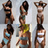 ZTVitality Sexy Bikinis Solid Push Up Bikini 2019 Hot Sale Padded Bra Straps High Waist Swimsuit Swimwear Women Print Biquini XL