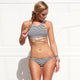 Women Striped Swimsuit Swimwear