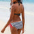 Women Bikini Set Striped Swimsuit Swimwear