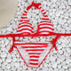 Women Bikini Set Striped Swimsuit Swimwear