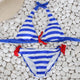 Women Bikini Set Striped Swimsuit Swimwear