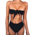 Push-Up Padded Solid Off Shoulder Swimsuit