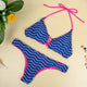 Bikini Set Print Halter Wireless Padded Two Piece Suit