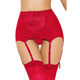 High Waist Hollow Out Mesh Stocking Suspender Elastic G-string Plus Size