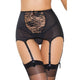 High Waist Hollow Out Mesh Stocking Suspender Elastic G-string Plus Size