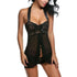 Sexy Babydoll Lingerie Set Backless Halter Nightwear Underwear with G-string