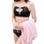 Unpadded Bra Set Sheer Lace Cut Out Bow Underwire Thin Adjustable