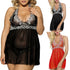 2PCS Sexy Ladies Lingerie Sleepwear Plus Size