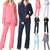 Women's Long Sleeve Pants Pajamas Button Lapel Underwear Set