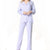 Women's Long Sleeve Pants Pajamas Button Lapel Underwear Set