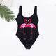 swimwear women 2019 sexy 3D flamingo one piece swimsuit cartoon print  Beachwear femme swim suit monokini Swimming